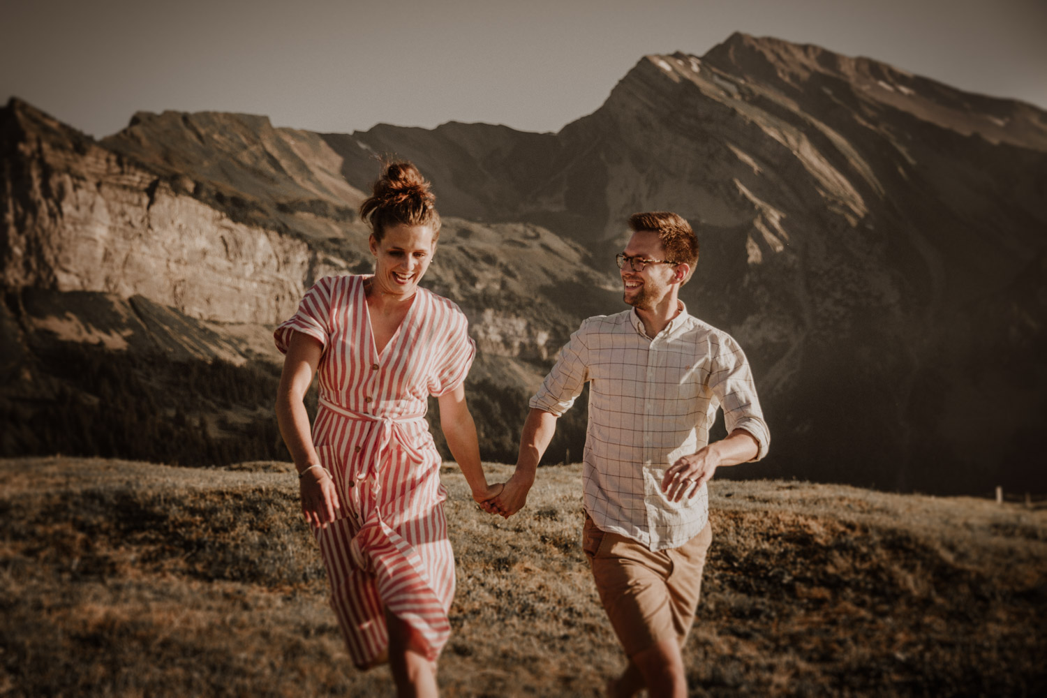 Couple Shoot in Swiss Mountains couple wedding photographer Switzerland unposed natural beautiful elopement