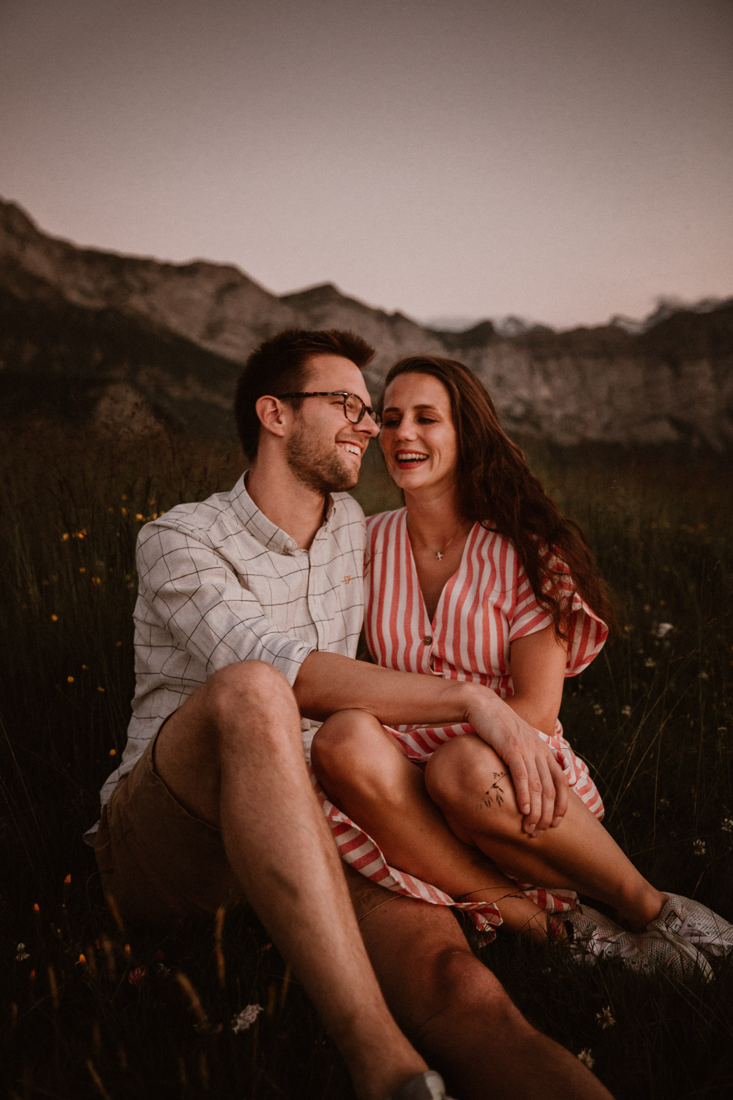 Couple Shoot in Swiss Mountains couple wedding photographer Switzerland unposed natural beautiful elopement