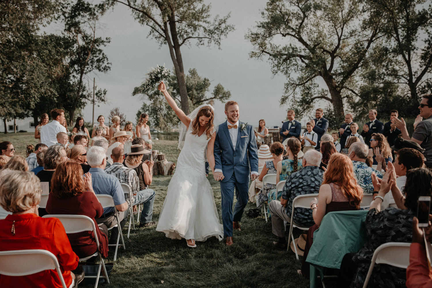 Swiss destination wedding photographer Colorado Denver Vintage Wedding just married