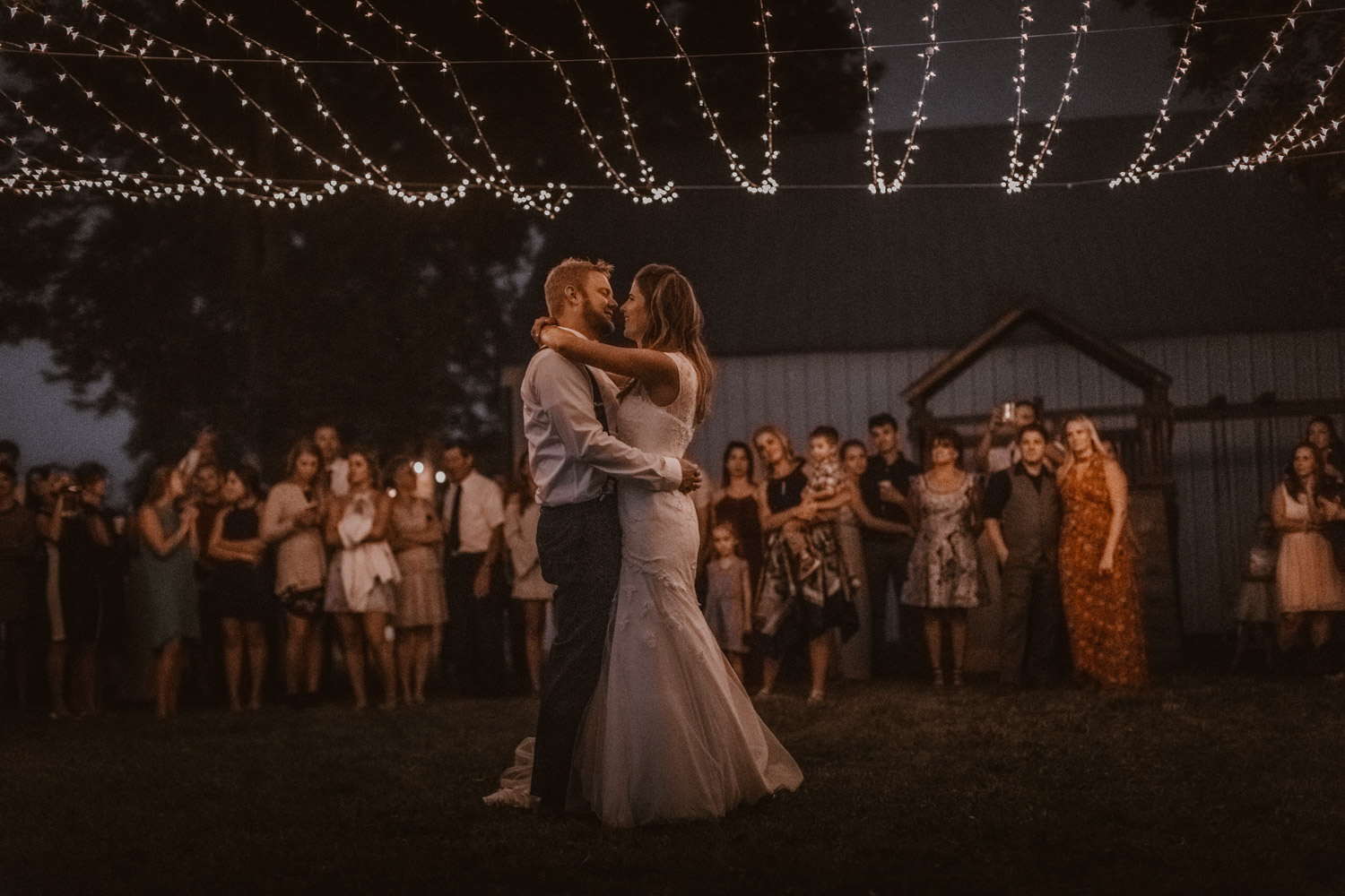 Swiss destination wedding photographer Colorado Denver Vintage Wedding barn wedding first dance