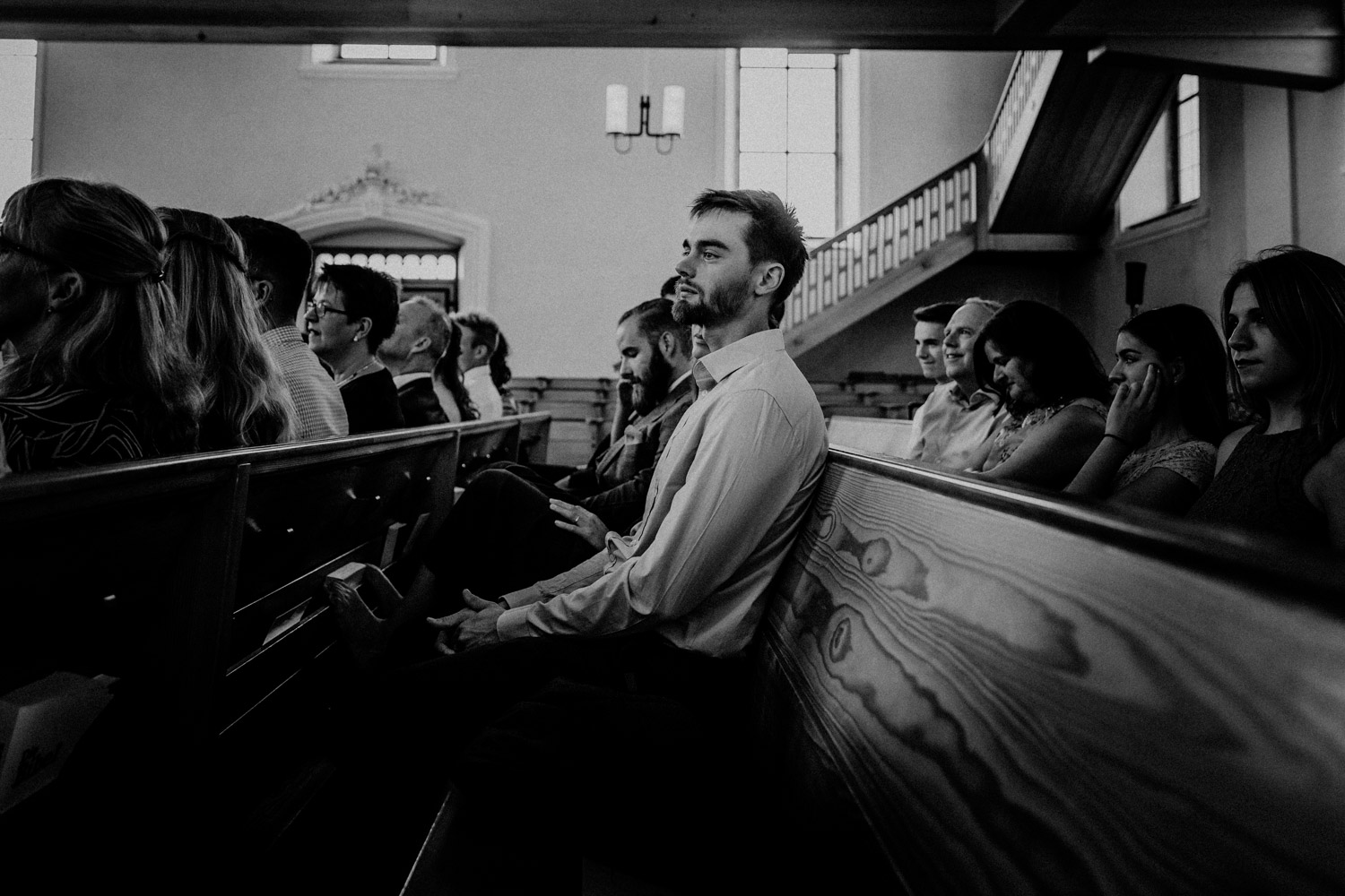 Wedding photographer in Switzerland church wedding guest