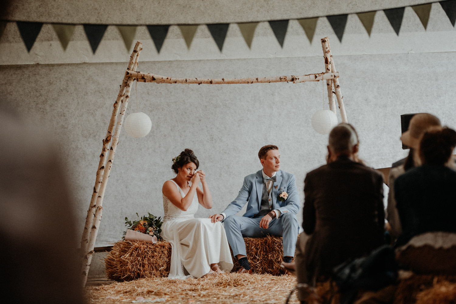 Vintage Industrial Bohemian Wedding in Switzerland wedding photographer elopement photographer getting ready farm wedding free ceremony
