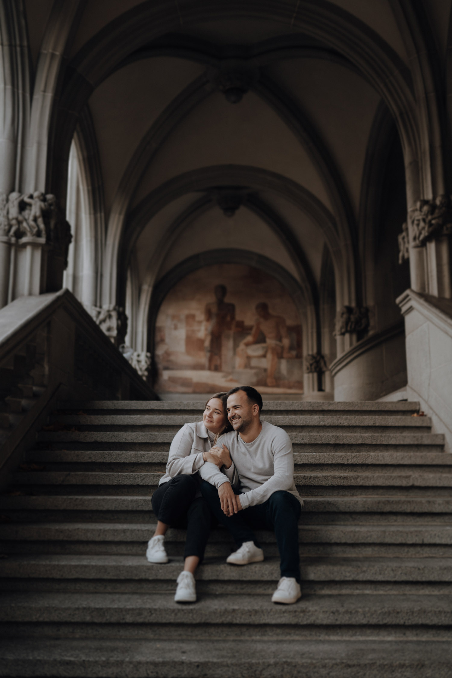 Urban City Couple Shoot in Zurich, Switzerland photographed by Swiss Wedding Photographer