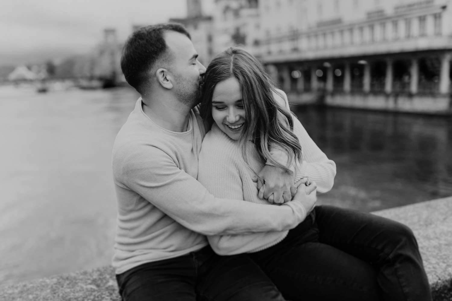 Urban City Couple Shoot in Zurich, Switzerland photographed by Swiss Wedding Photographer