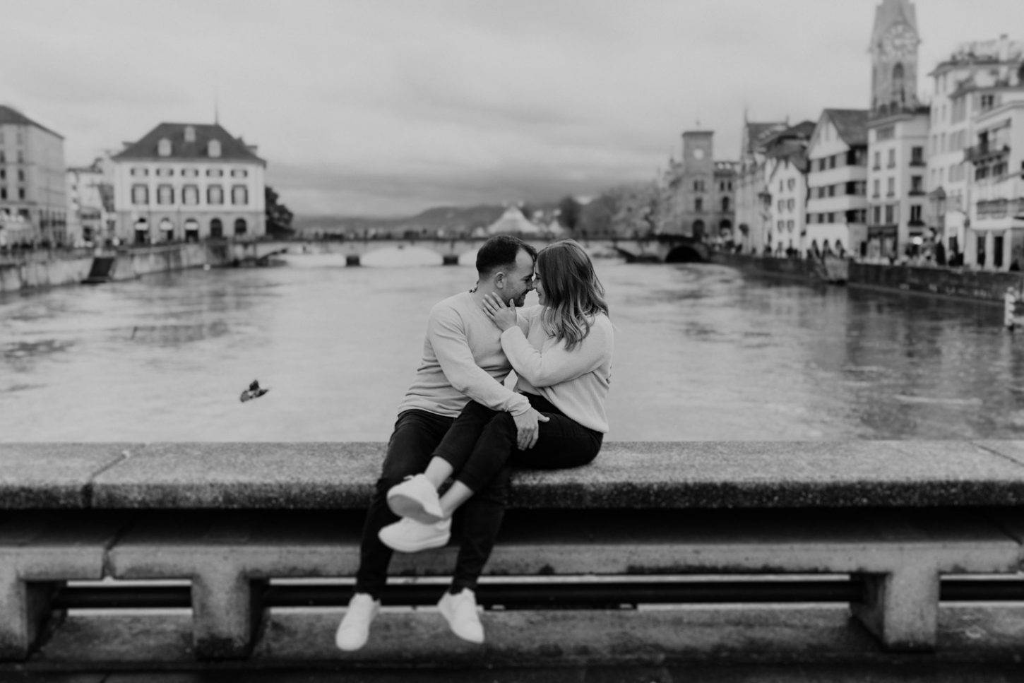 Urban City Couple Shoot in Zurich, Switzerland photographed by Swiss Wedding Photographer