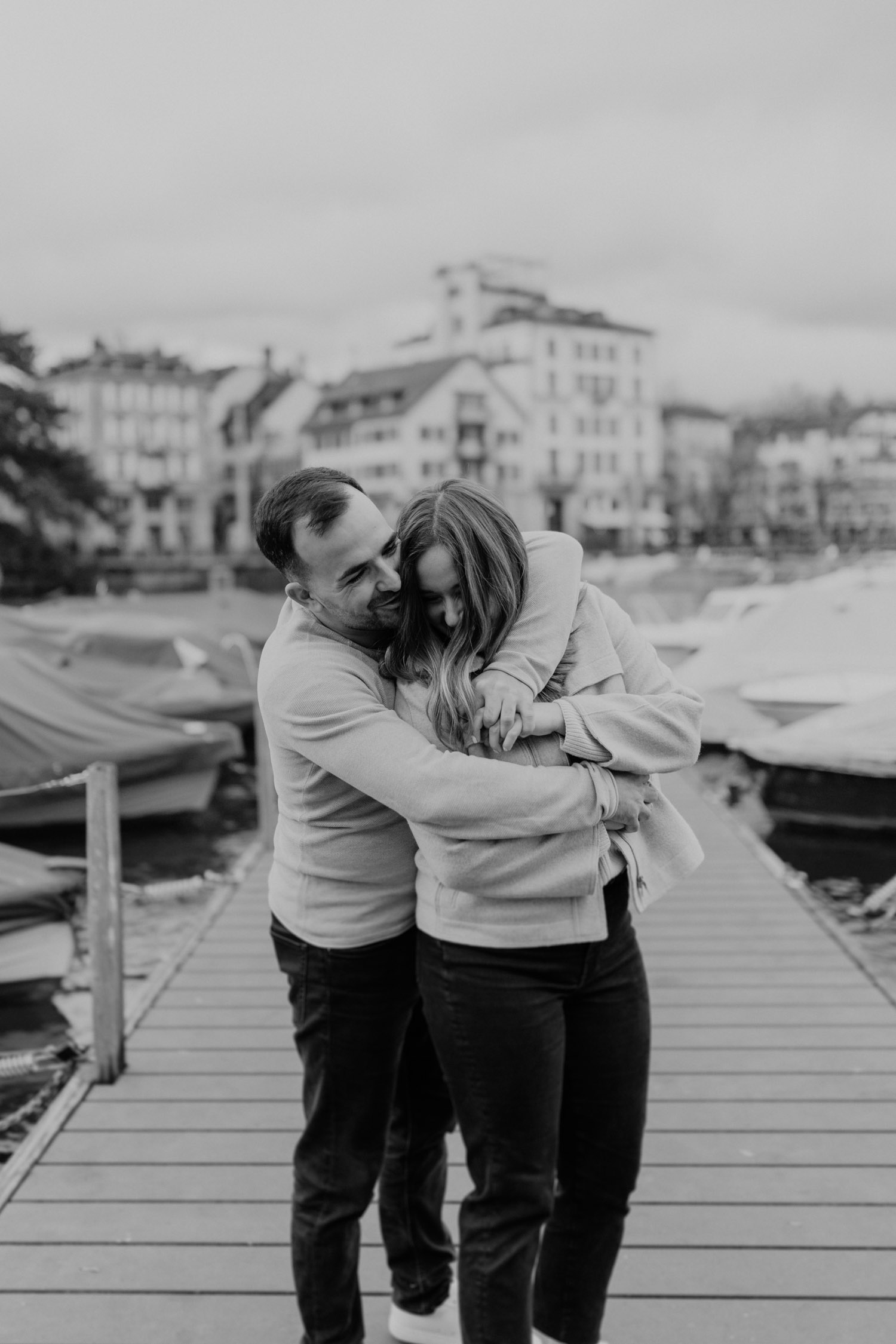 Urban City Couple Shoot in Zurich, Switzerland photographed by Swiss Wedding Photographer