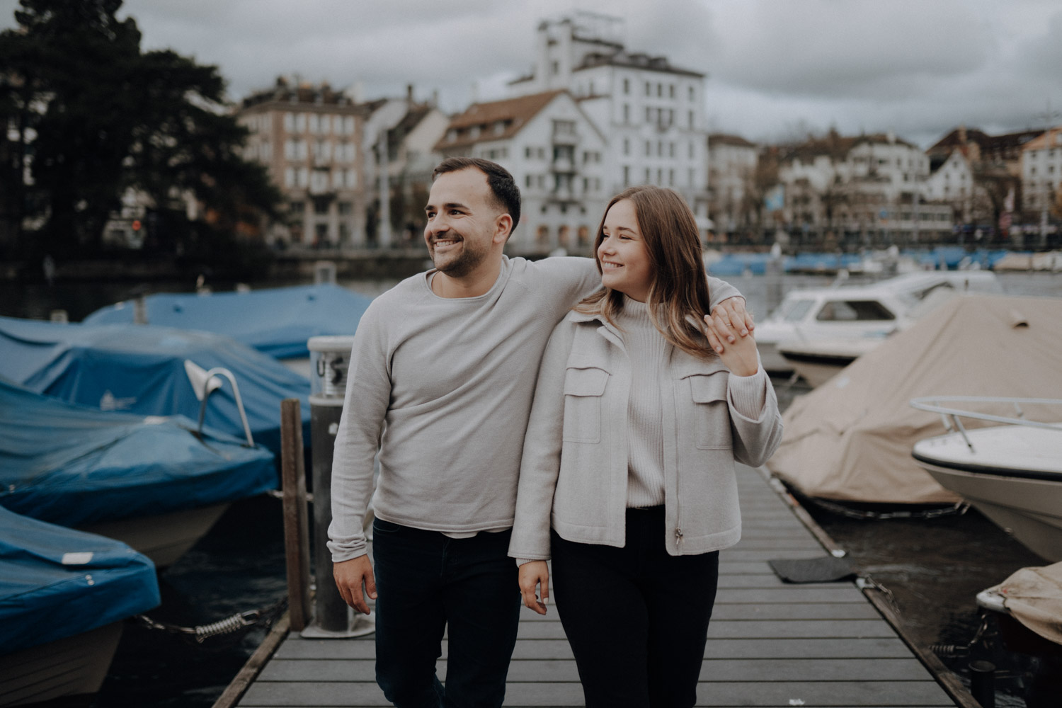 Urban City Couple Shoot in Zurich, Switzerland photographed by Swiss Wedding Photographer