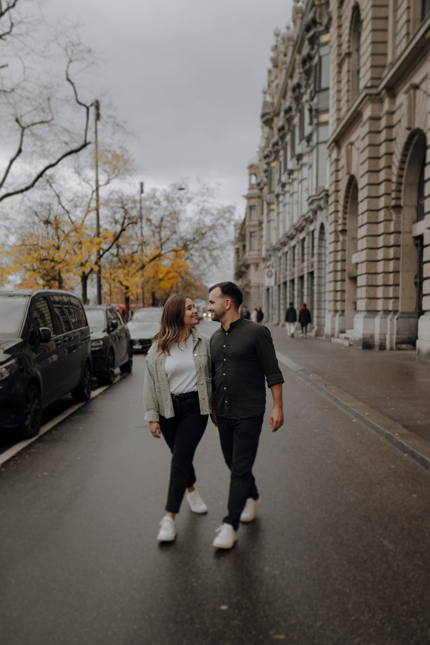 Urban City Couple Shoot in Zurich, Switzerland photographed by Swiss Wedding Photographer