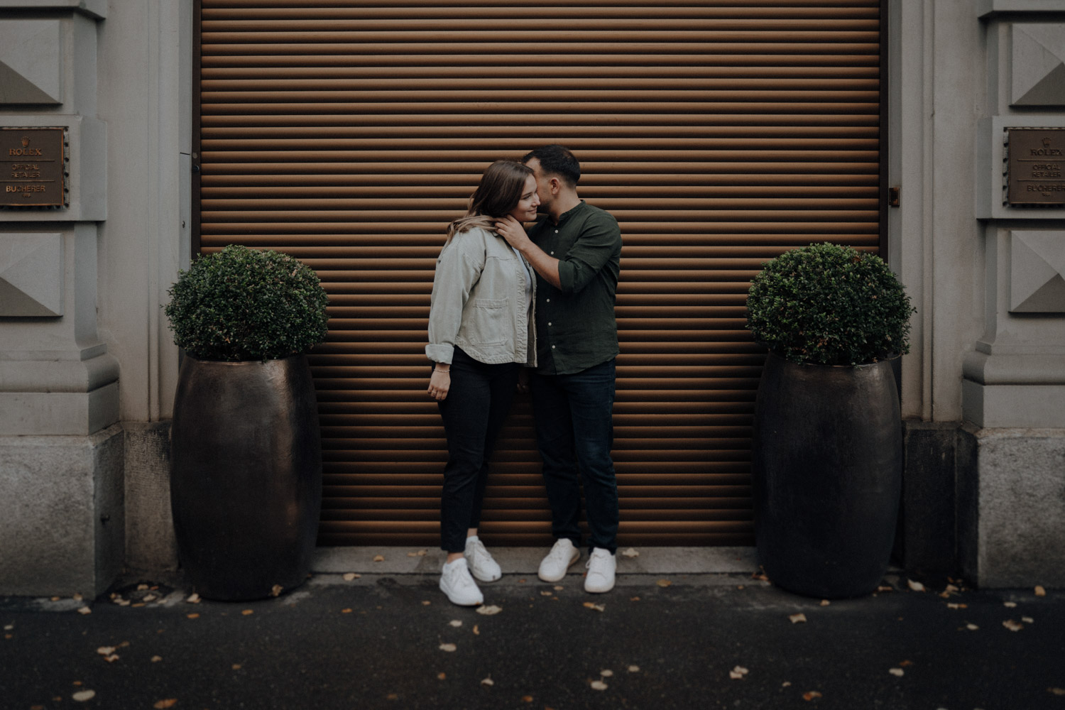 Urban City Couple Shoot in Zurich, Switzerland photographed by Swiss Wedding Photographer