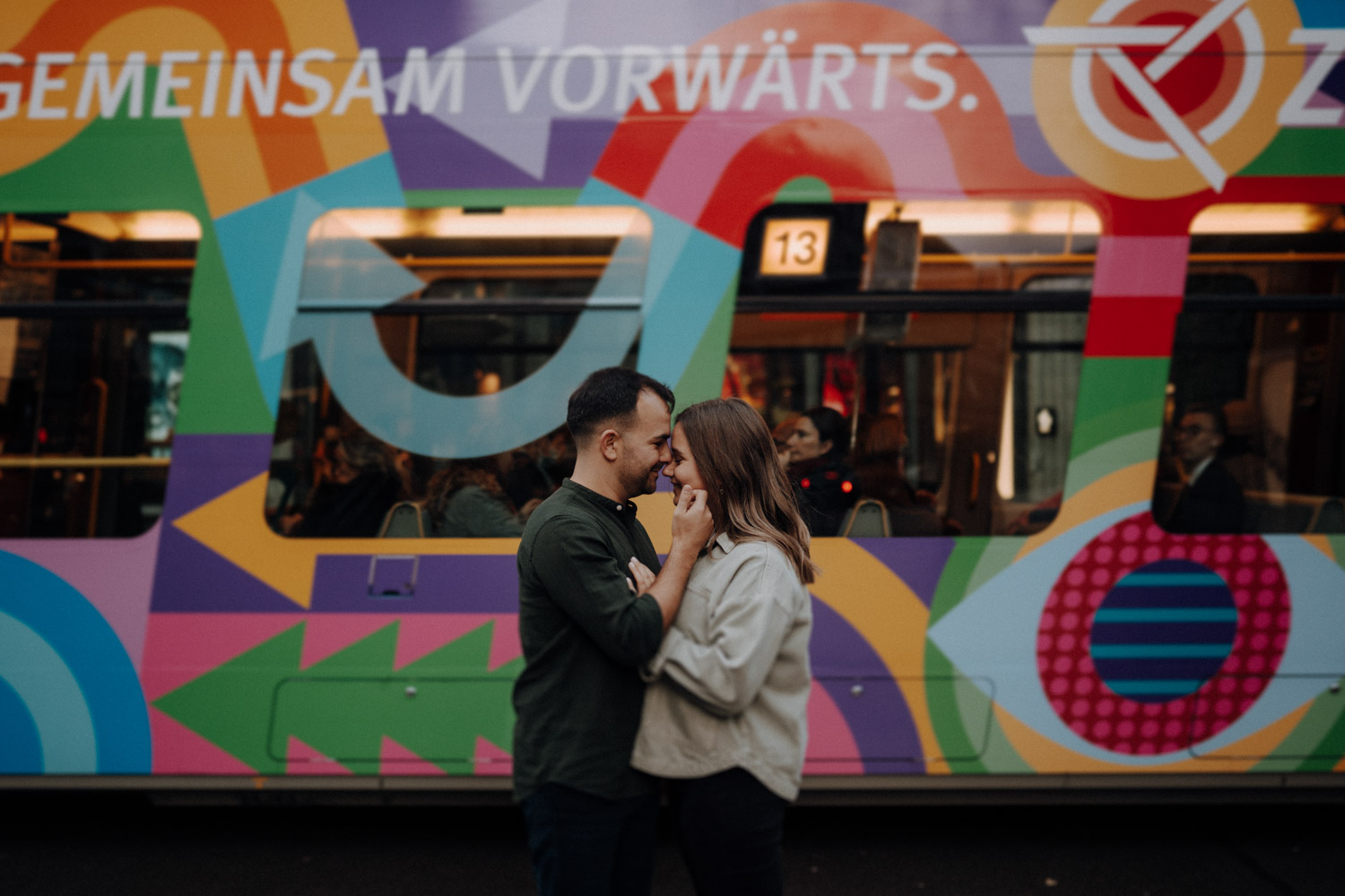 Urban City Couple Shoot in Zurich, Switzerland photographed by Swiss Wedding Photographer