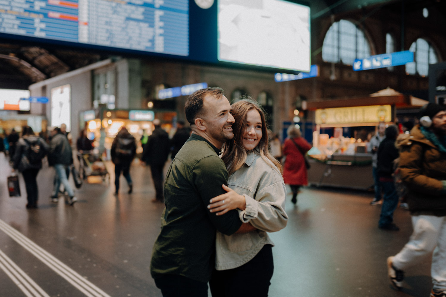 Urban City Couple Shoot in Zurich, Switzerland photographed by Swiss Wedding Photographer