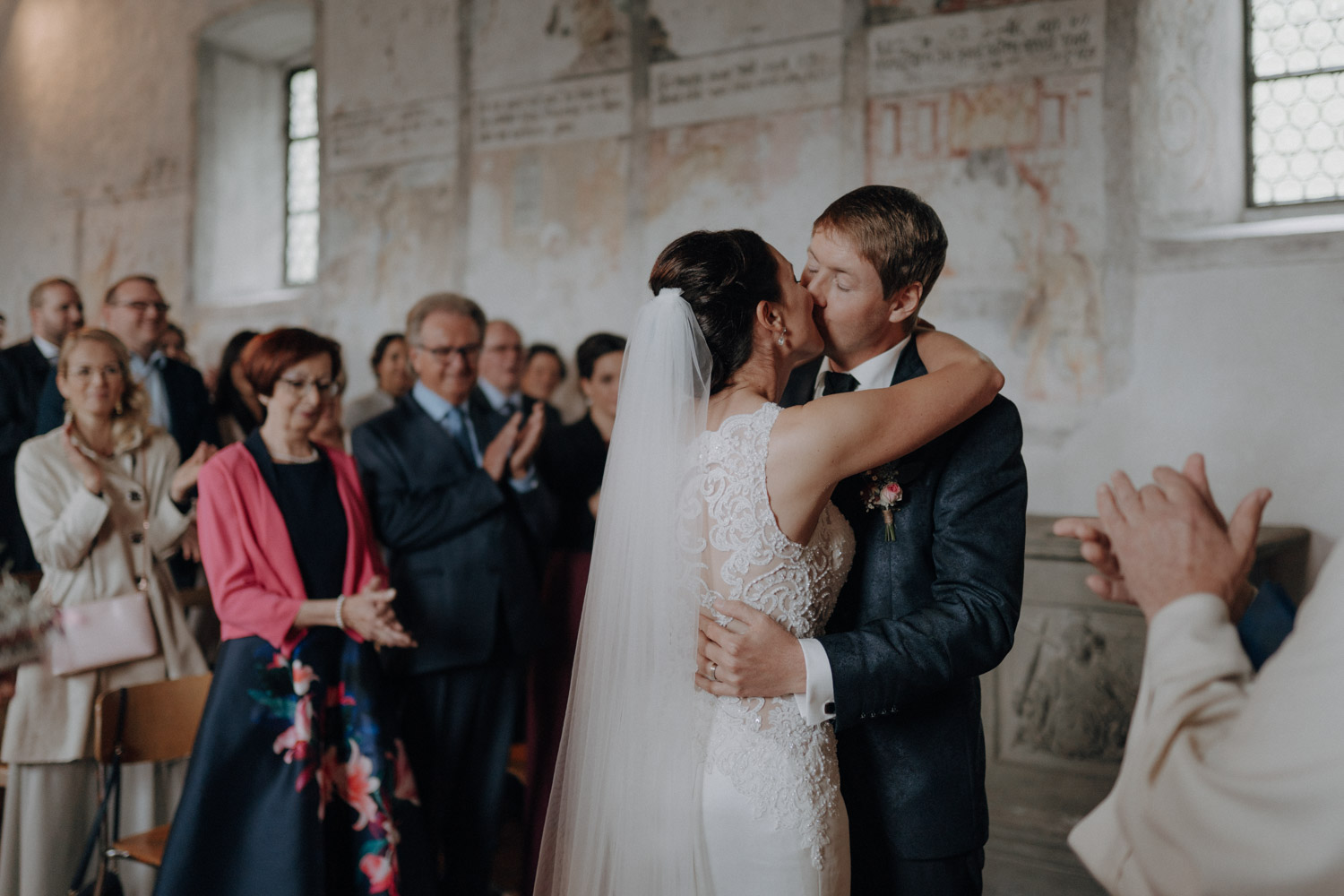 Emotional natural wedding photography in chapel Ennetbürgen Villa Honegg wedding