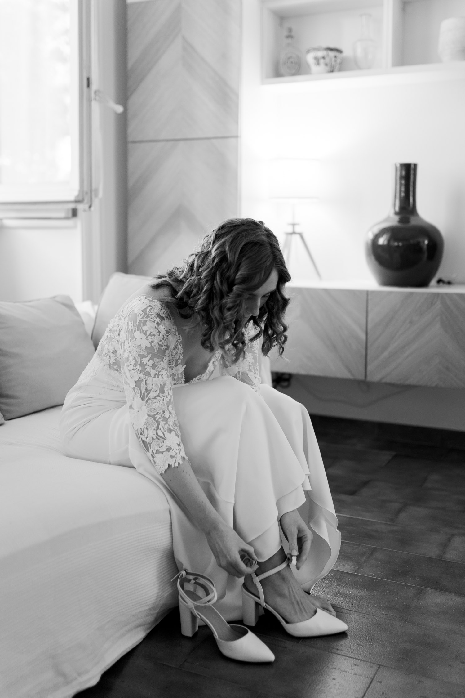 Getting Ready Hochzeitsfotograf am Comer See Lago di Como in Italien in der Villa Regina Teodolinda neben der Villa Balbiano